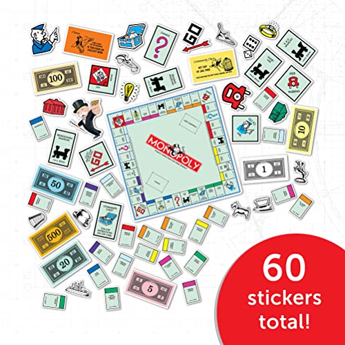 Desert Cactus Monopoly 60 Sticker Vinyl Decal Laptop Water Bottle Car Scrapbook Decorations Birthday Favor Party Supplies (2-1) - Thumbnail 2