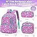Fimibuke Kids Backpack for School Girls, 3PCS Waterproof Toddler School Bag Bookbag Set with Lunch Bag & Pencil Case for Preschool Kindergarten Elementary Back to School Student Ages 3-12, Fairies