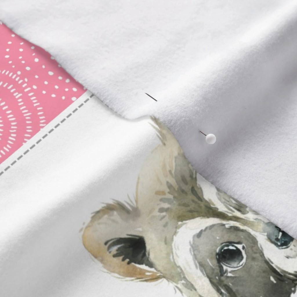 Spoonflower Fabric - Quilt Patchwork Blanket Nursery Baby Woodland Bedding Forest Printed on Polartec(R) Fleece Fabric by The Yard - Sewing Blankets Loungewear and No-Sew Projects