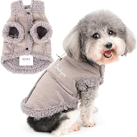 Zunea Small Dog Winter Coat with Fleece Cover