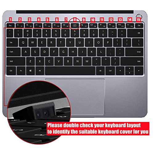 Protector de teclado para Huawei MateBook X Pro 13.9" negro miniatura 7