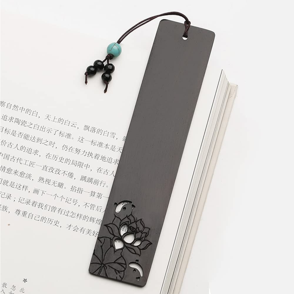 Lotus -Lesezeichen Für Buchliebhaber, Handgefertigte Holzkunst -Lesezeichen Geschenkbox -Set, Einzigartige Geschenke Für Männer, Frauen Und Kinder
