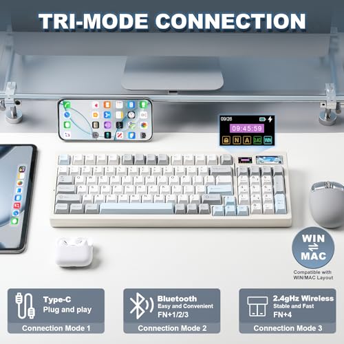 Image of YUNZII IF99 96% Wireless Mechanical Keyboard (White, Cocoa V2)