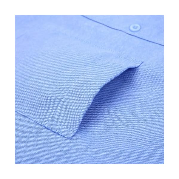 Vintage Oxford Spinning Long-Sleeved Shirt Men's Business Casual Career Inch Shirt Men's Middle-Aged Clothing(44) - Image 6