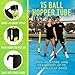 Franklin Sports Tennis + Padel Ball Hopper Tube - (15) Tennis Ball Picker Upper Tube - Hopper + Picker for Quick Pickup + Storage - Practice + Training Equipment - Balls Not Included