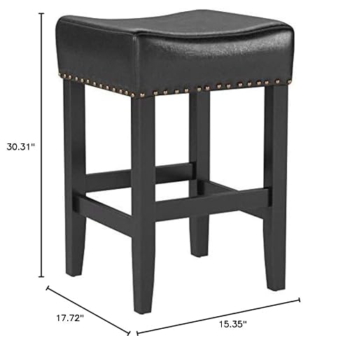 Best Selling Lennox Backless Leather Bar Stool, Black, Set Of 2 #TOP6