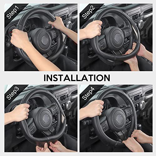 image for SEG Direct Car Steering Wheel Cover Large Size for F150 F250 F350 Ram 
