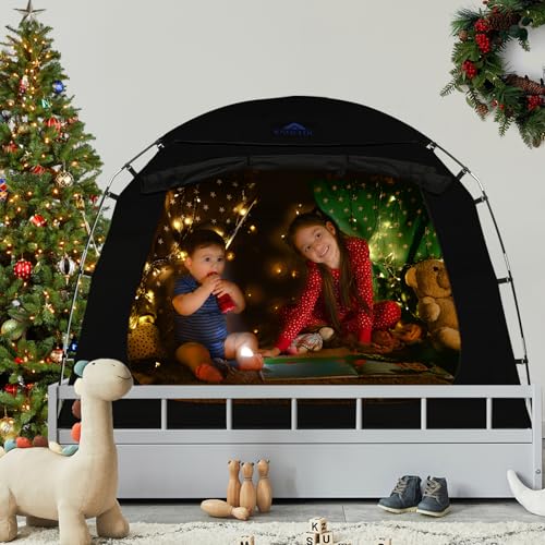KNOCLOC Blackout Bed Tent Full Size for Autism Kids & Adults Sleeping