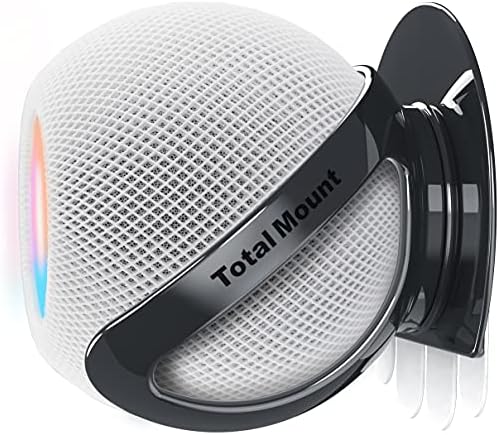 TotalMount Compatible with HomePod Mini – Hole-Free Design Eliminates The Need to Drill Holes in Your Wall (Premium Black – Hole-Free Mount)