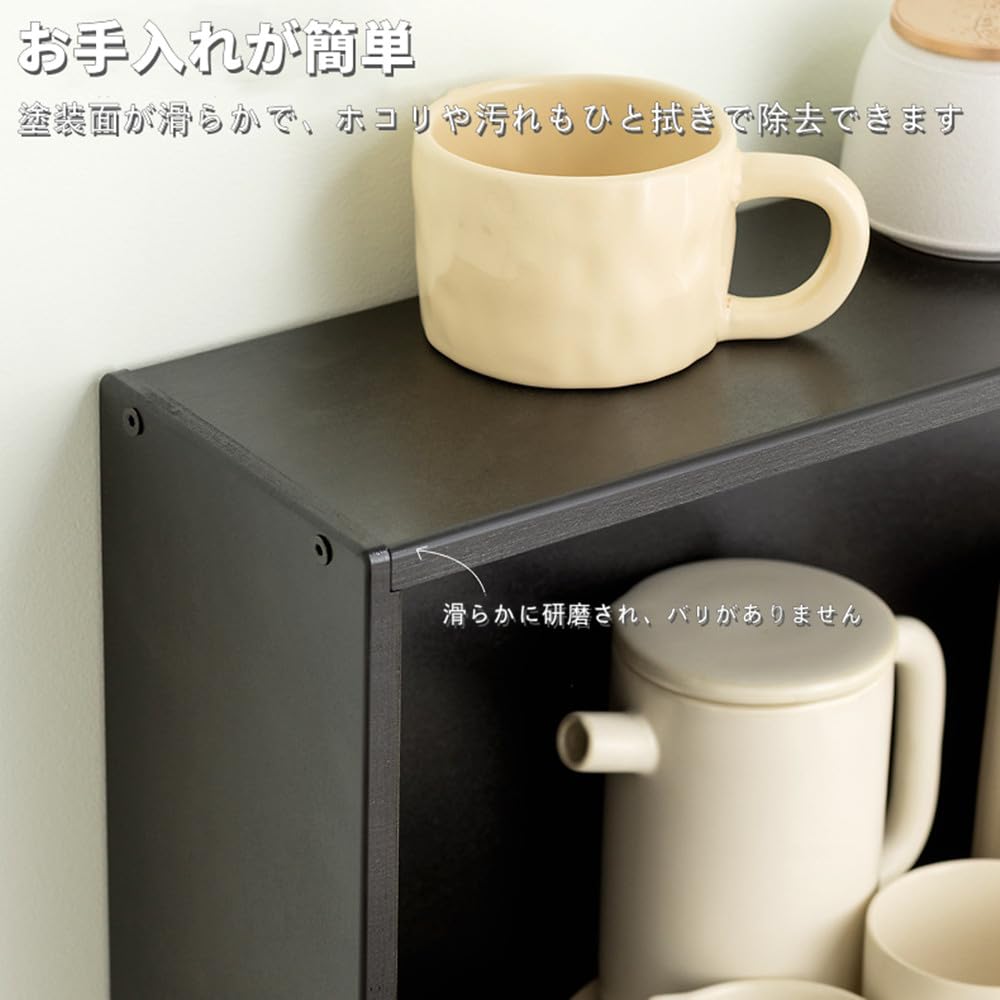 Amazon｜Sariny食器棚 3段卓上食器棚 アクリル扉 ミニ食器棚 キッチン