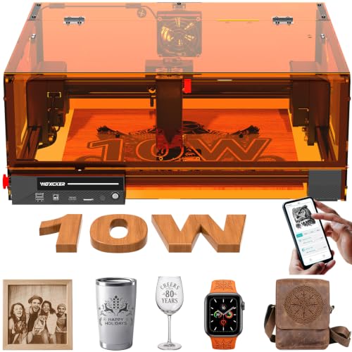Woxcker Laser Engraver 10W Big Engraving Working Area Class 1 10000mW