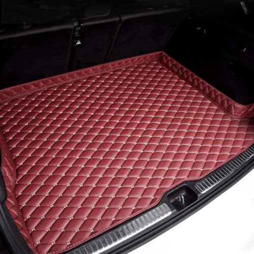 Tapis de coffre pour Audi A6 Avant Allroad 2007-2018 sur mesure en rouge protection auto