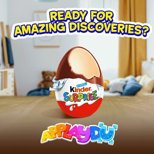 KINDER SURPRISE Milk Chocolate Eggs with Surprise Toys - Valentine's Day Gift - 2 pack - Classic - 40 Grams (20gx2) - 4
