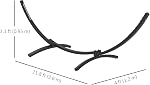 Outsunny 12' Hammock Stand with Steel Frame, Hammock Chair Stand Only for Garden, Camping, Picnic, Outdoor, Patio, 330lbs Capacity, Grey