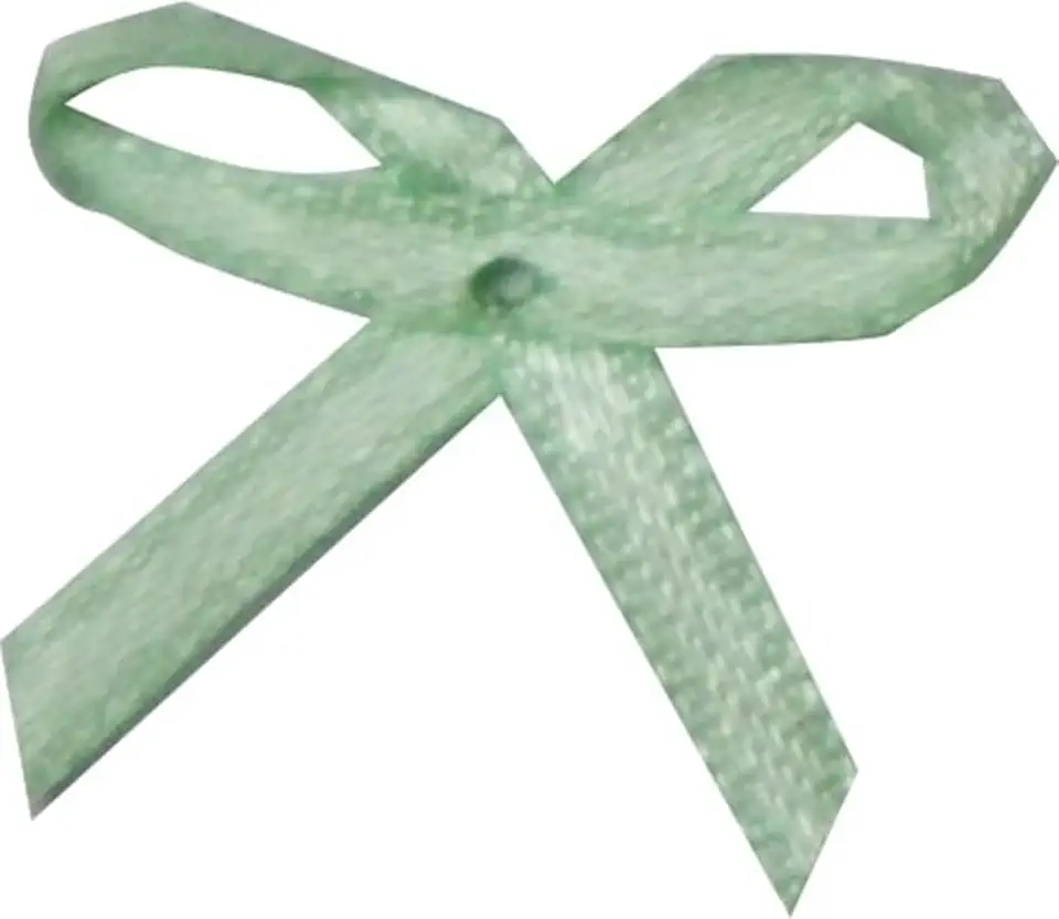 Aplicação Laço Cetim, KIT, N.00, 080-Verde Agua, pacote com 50 unidades.