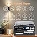 Vintage 9-in-1 Record Player Turntable with Bluetooth, AM/FM Radio, CD & Cassette Player, USB/SD Playback, Remote Control, Aux & RCA Inputs, Headphone Jack – Classic Audio System for Music Lovers
