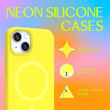 Amazon.com: FELONY CASE - Stylish Neon Yellow Case for iPhone 15