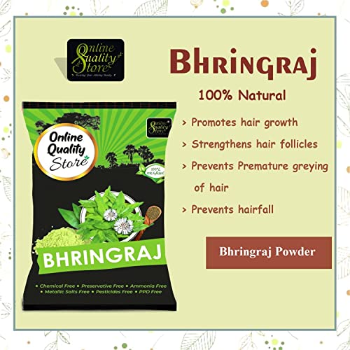 Image of Online Quality Store Amla Reetha Shikakai Bhringraj and Hibiscus Powder for Hair |hair pack powder combo |hair care products |natural products for hair |natural products for skin|products for hair(Pack of 5 ,Total 900g Pack)
