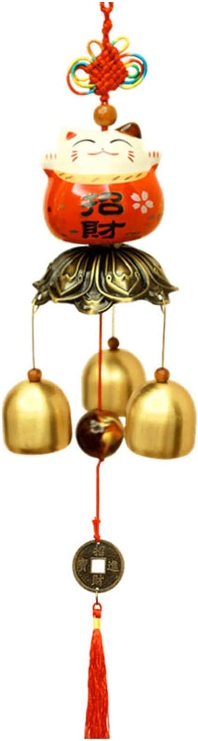 dzwonki wietrzne, Dzwonki na szczęście, koty, dekoracje, dzwonki metalowe, Feng Shui patio