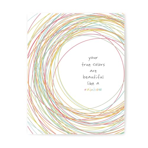 Cyndi Lauper | True Colors - Song Lyric Wall Art Print Poster, Inspirational Music Quote Artwork, Abstract Rainbow Decor Aesthetic (8x10" Unframed Print)