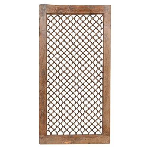 Finestra in legno con grate 57x5x110 cm oggetti vintage per la casa Finestre in restaurato