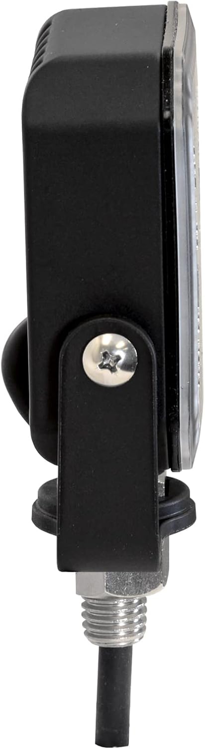 Buyers Products 8891801 Post-Mounted 3 Inch Clear LED Strobe Light with 19 Flash Patterns, IP67 Rated Aluminum Housing, SAE J595 Class 1, Light Accessory for Work and Utility Vehicles