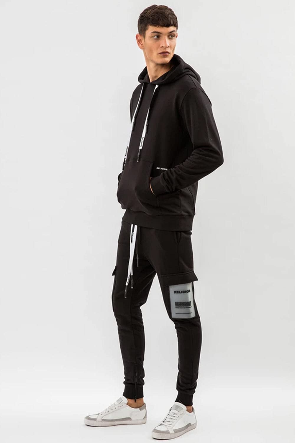Religion Pantalones de chándal para hombre, color negro