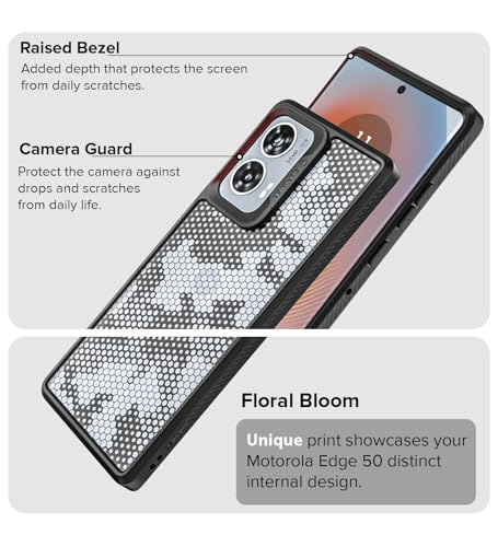 Image of KAPAVER GPS Edition Back Cover Case Compatible for Motorola Edge 50 Fusion /Motorola G85 5G / Motorola G96 5G (PC + TPU) (Honeycomb-Black)