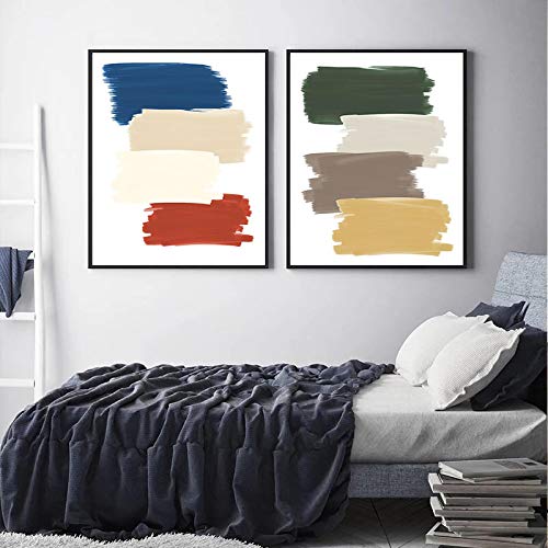 Art mural photos pour salon abstrait nordique encre graffiti luxe discret lot de 2 toiles