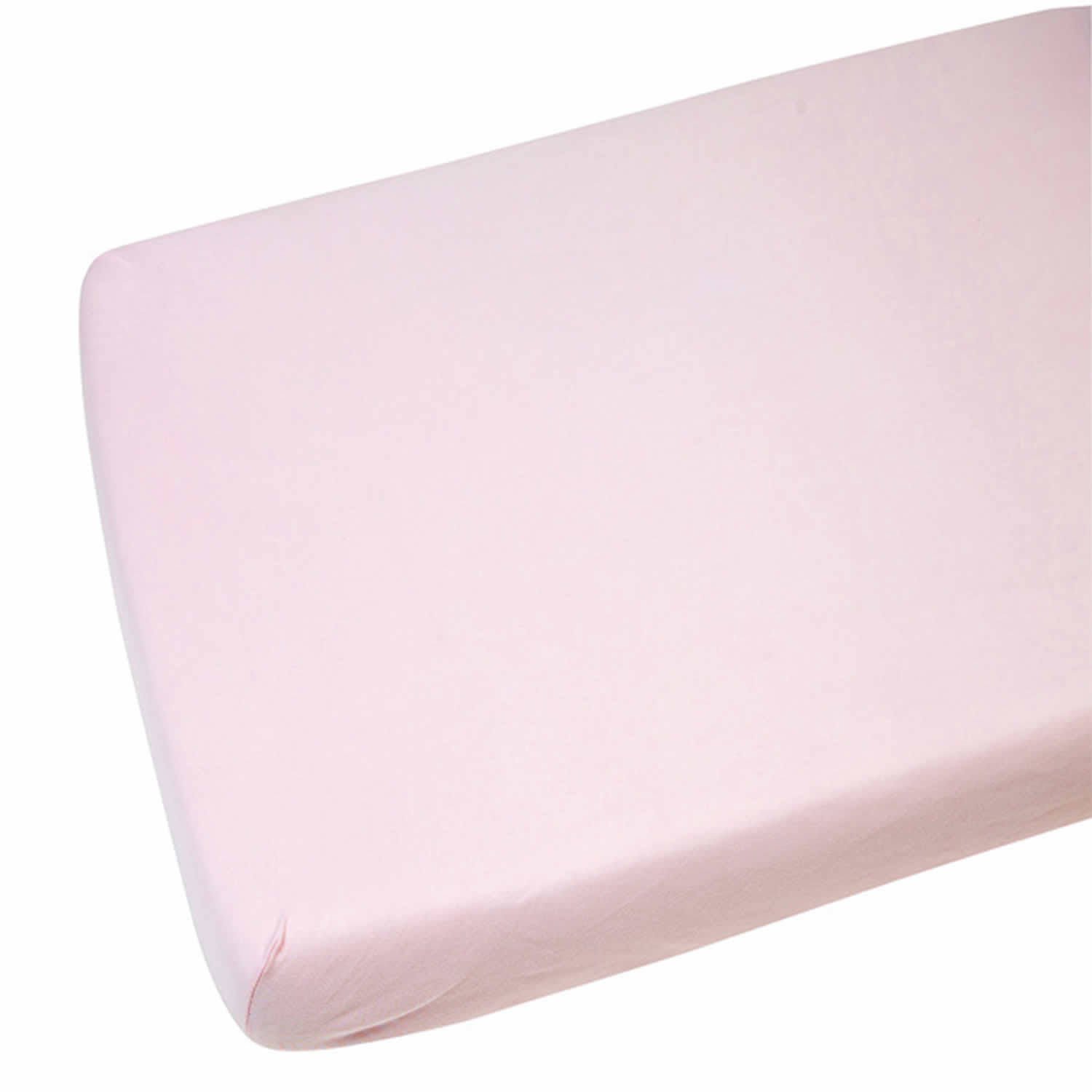 4x Crib Jersey Fitted Sheet 100% Cotton 40 x 90cm Pink
