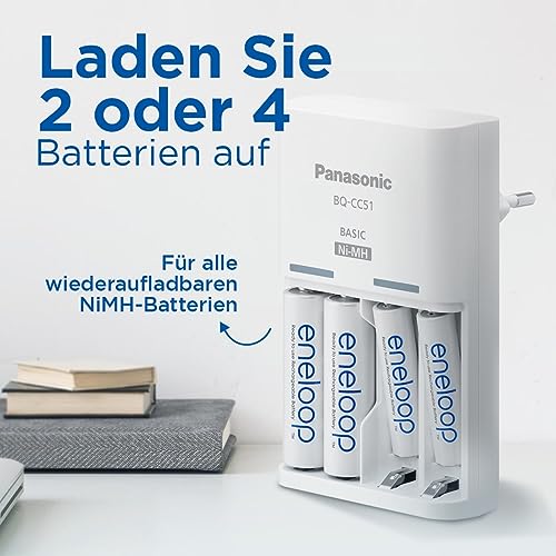 eneloop Basis-Ladegerät für 2 oder 4 AA/AAA NI-MH-Akkus – Ansicht 6