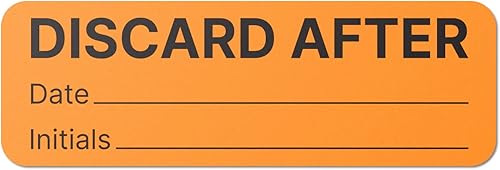 900 etiquetas de color naranja, etiquetas de caducidad después de la fecha de caducidad - Etiquetas de frescura alimentaria de 1.5 x 0.5 pulgadas