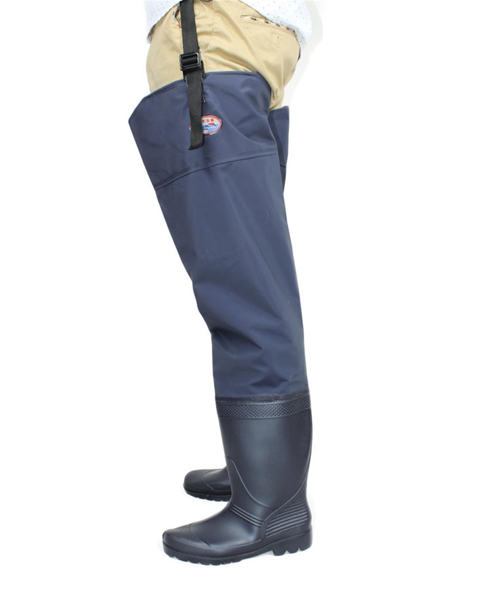 Stivali da Pesca con Scarpe da Acqua Alte Ispessite, Stivali di Gomma A metà Corpo Impermeabili al 100% Pantaloni da Caccia da Lavoro All'aperto Antiscivolo