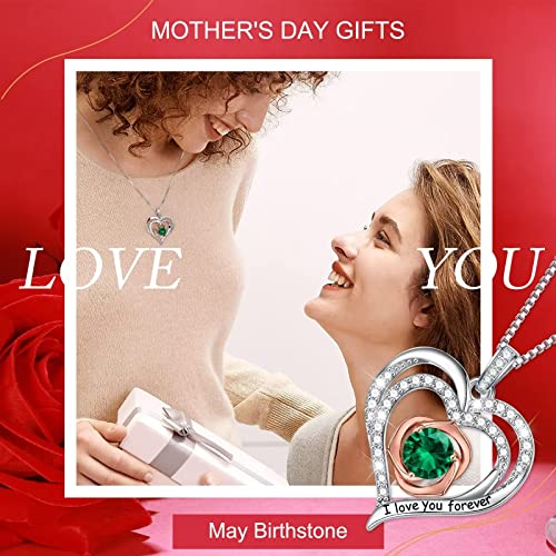 Iefup Birthday Gifts For Women - S925 Sterling Silver Ruby Necklace July Birthstone Necklace Jewelry For Women Birthday Christmas Valentines Mothers Day Gifts For Mom Wife Grandma Girlfriend #TOP1