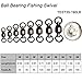 Ball Bearing Fishing Swivels Tackle - Barrel Swivel Connectors, High Strength Stainless Steel Solid Welded Rings for Saltwater Freshwater Lures Leader Lines, 25pcs, Size0 35lbs