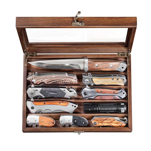 amoard Wooden Knife Display Case