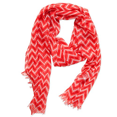 Tickled Pink Women's Chevron Game Day Sports Team Apparel Scarf, Red,20 x 74 (5928) Tickled Pink Women's Chevron Game Day Sports Team Apparel Scarf, Red,"20 x 74""" (5928)