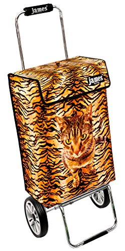 James® Einkaufstrolley modern Design Botticelli, Einkaufswagen bunt, Hackenporsche, Shopping-Lifestyle, Planenmaterial, bis 50kg Tragkraft, Grosse Räder, Made in Vienna