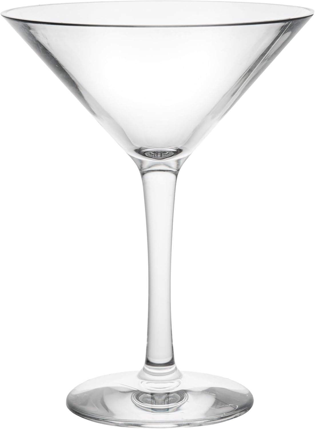 Restaurantware Bev Tek 10 Ounce Martini Glasses, 24 Heavy-Duty Cocktail Glasses - Dishwashable, Shatterproof, Clear Polycarbonate Beverage Glasses, For All Kinds Of Beverages
