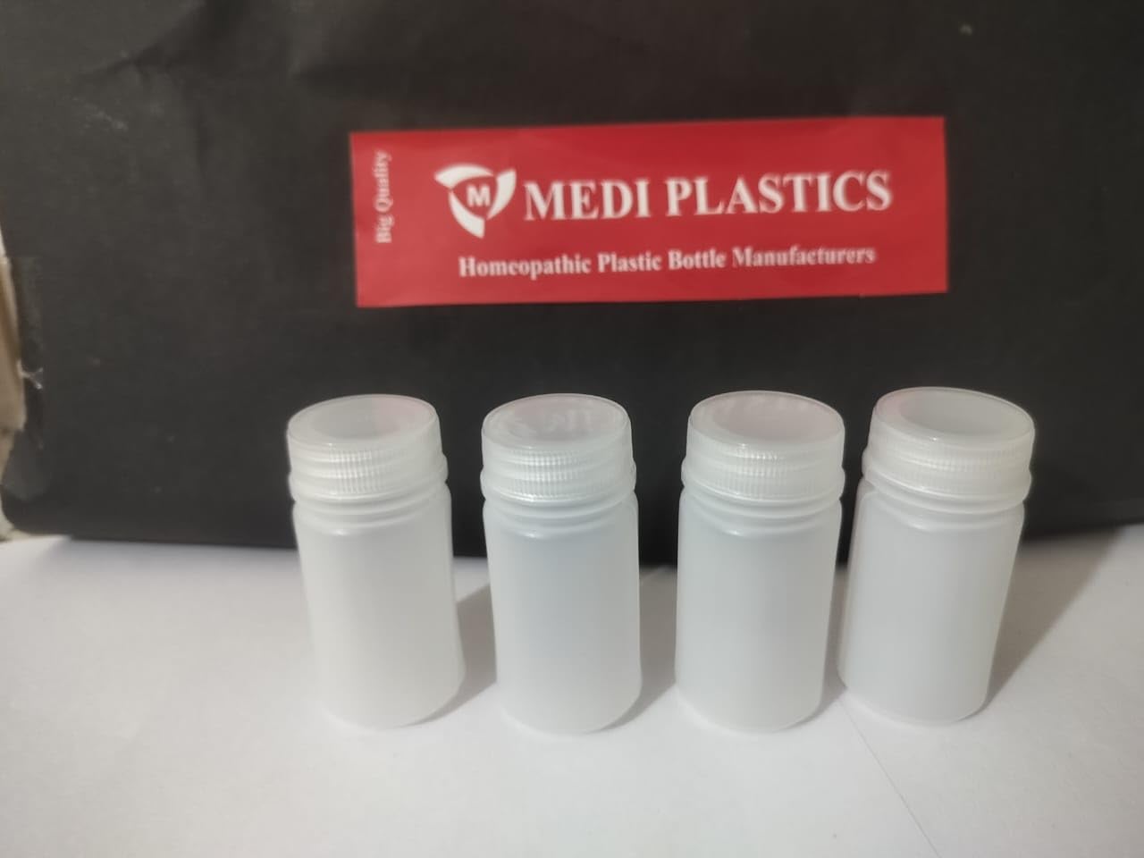 Mediplastics Transparent Plastic Bottles with Transparent Caps