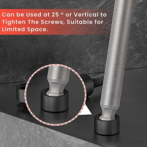 Ball End Hex Bit Set With 1/4'' Quick Release Bit Driver, Lattook 7Pcs Metric S2 Steel Ball End Hex Head Allen Wrench Drill Bits With Screwdriver Bit Holder Handle, For Ikea Type Furniture, 2.5'' Long #TOP3