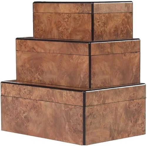 Miniatura 6 de Alice Lane Colección Home Box de madera burled  Diseño audaz  Interior negro elegante  Accesorios de lujo para guardar  Sala de estar, cocina,