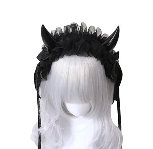 Lace Devil Horns Headband