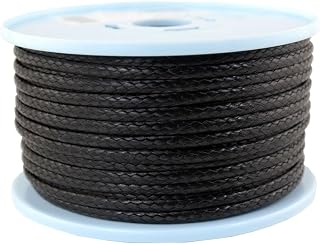 Gepotex Dyneema - Cuerda trenzada Dyneema, diámetro 4 mm, 50 m, color negro, Ø 4mm