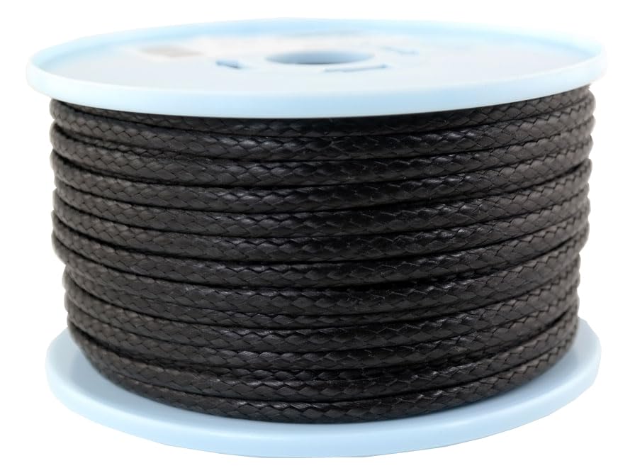 Gepotex Dyneema, corda intrecciata in Dyneema, diametro 4 mm, 50 m, colore nero, Ø 4mm