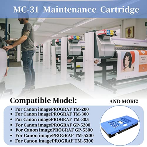 Mc-31 Maintenance Cartridge Compatible With Canon Imageprograf Tm-200 Tm-205 Tm-300Tm-305 Tm-5300 Tm-5305 Tm-5200 Tm-5205 Printer #TOP2