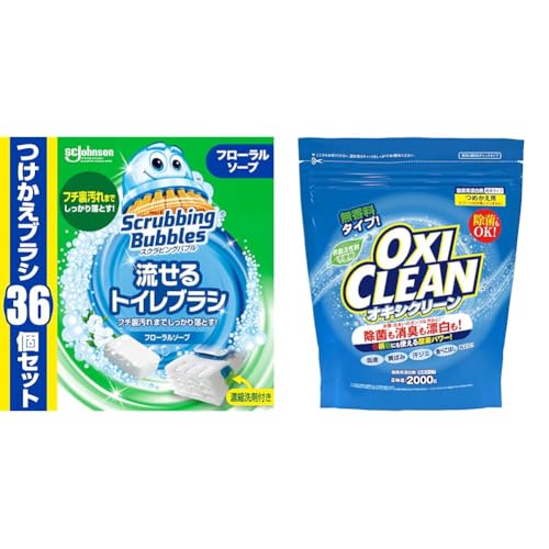 �X�N���r���O�o�u�� (Scrubbing Bubbles) �y�Z�b�g�����z ������g�C���u���V �t���[�����\�[�v�̍��� �t���ւ��p (36��) �g�C����� ���Y�~ �g�C���|�� �u���V �g���̂� ��� �܂Ƃߔ��� +OXICLEAN(�I�L�V�N���[��) �I�L�V