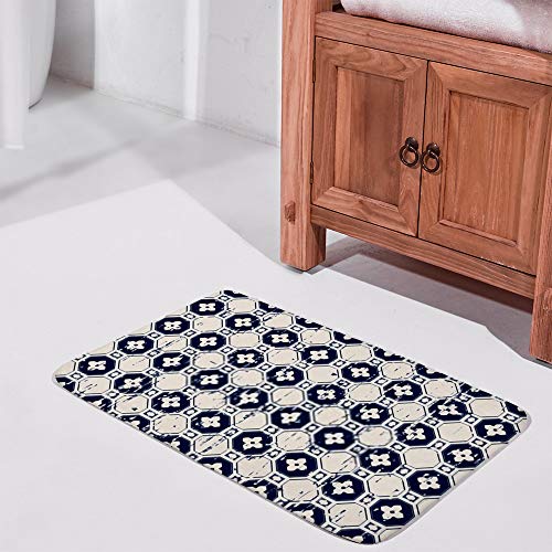 Tapis de bain en polaire corail microfibre de qualité supérieure motif fleur vintage