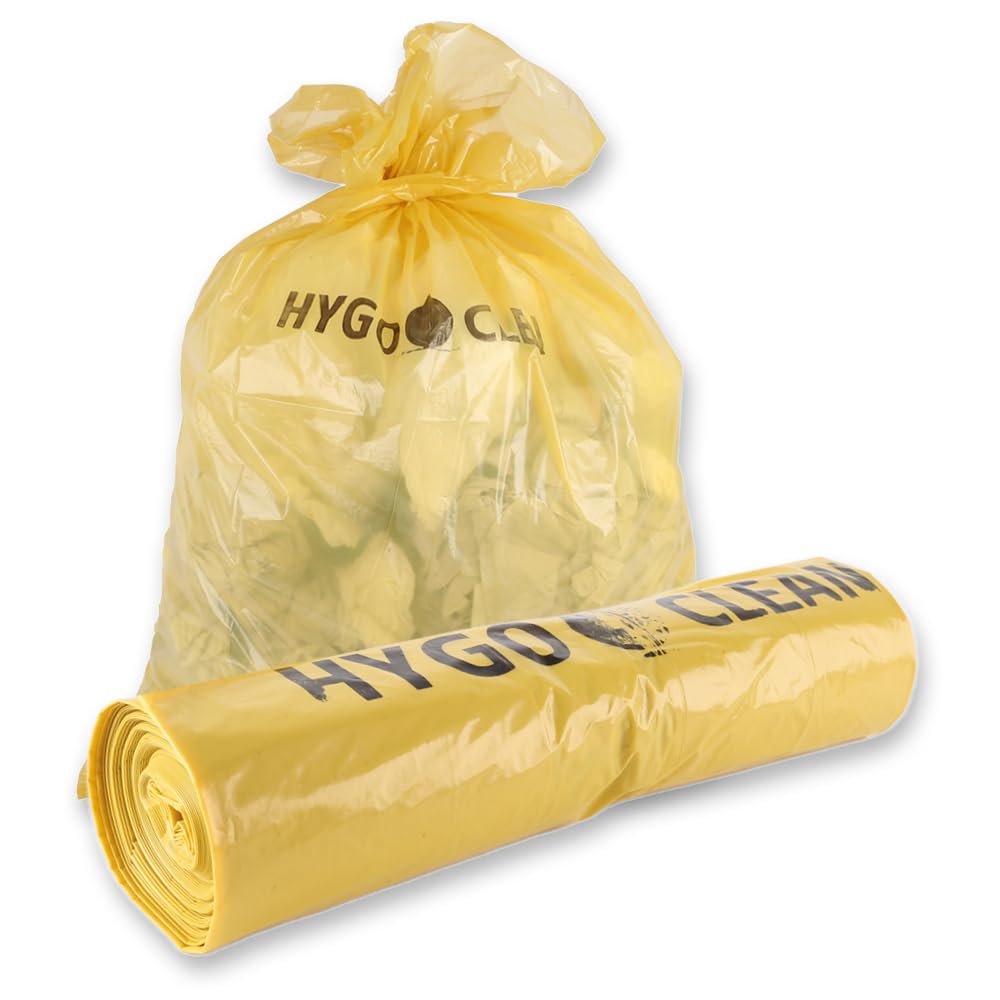 90 Stück, Müllsäcke, FRANZ MENSCH, 240 l, gelb, LDPE, 40my, reißfest, Rolle | Light, 135 x 115 cm, Abfallsack, Müllbeutel, Mülltüten, Abfallbeutel, trash bags, Hausmüll, Gewerbe, Reinigung