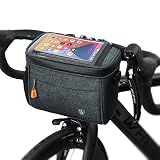 Vanolu Basket Water Resistant Bicycle Basket Front With Touch Screen Phone Holder For Men Women Road
